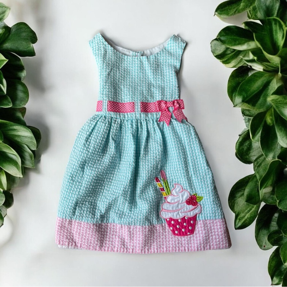 ✨ Counting Daisies Girl's All Occasion Seersucker Knee-Length Dress